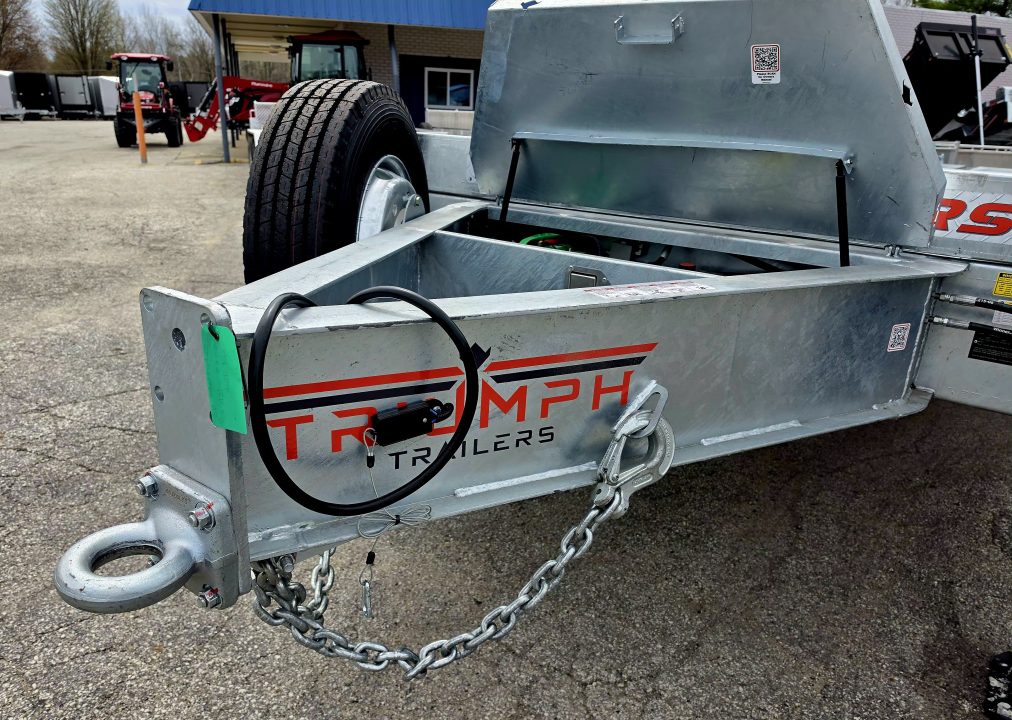 New 102X20+5 GALVANIZED 16K AXLES HYDRAULIC JACK DECKOVER BUMPER PULL 2026 TRIUMPH