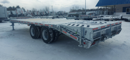 New 102X20+5 GALVANIZED 16K AXLES HYDRAULIC JACK DECKOVER BUMPER PULL 2026 TRIUMPH