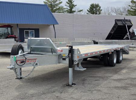 New 102X20+5 GALVANIZED 16K AXLES HYDRAULIC JACK DECKOVER BUMPER PULL 2026 TRIUMPH