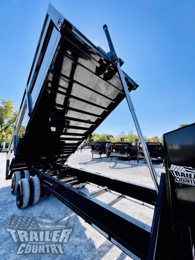 New 2025 NEW 102'' x 20' Dual Tandem 3 Stage Telescopic Gooseneck Dump Trlr w/ 48" High Sides