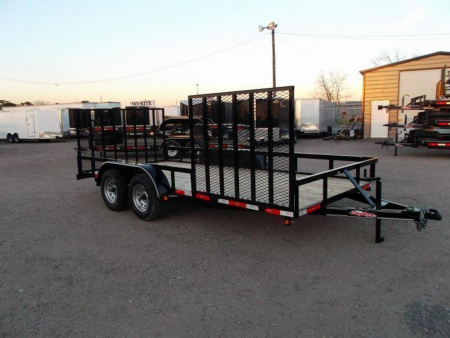 New 2026 Longhorn Trailers 83x16 Utility Trailer / ATV Trailer / Side by Side Trailer / 4ft Rear Ramp / 4ft Side Load Ramp / Electric Brakes
