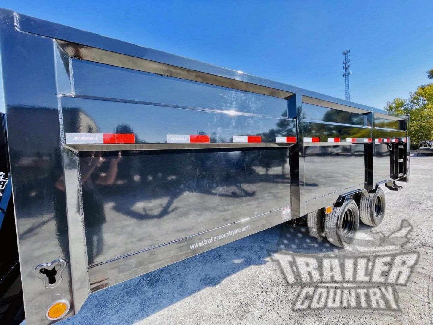 New 2025 NEW 102'' x 20' Dual Tandem 3 Stage Telescopic Gooseneck Dump Trlr w/ 48" High Sides