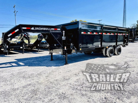 New 2025 NEW 102'' x 20' Dual Tandem 3 Stage Telescopic Gooseneck Dump Trlr w/ 48" High Sides