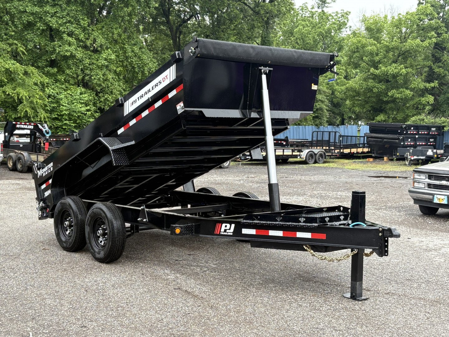 New 2026 PJ Trailers 83" x 14' Low-Pro Telescopic Dump (DT1) 14K GVWR - Hydraulic Jack
