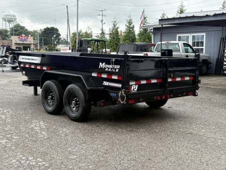 New 2026 PJ Trailers 83" x 14' Low-Pro Telescopic Dump (DT1) 14K GVWR - Hydraulic Jack