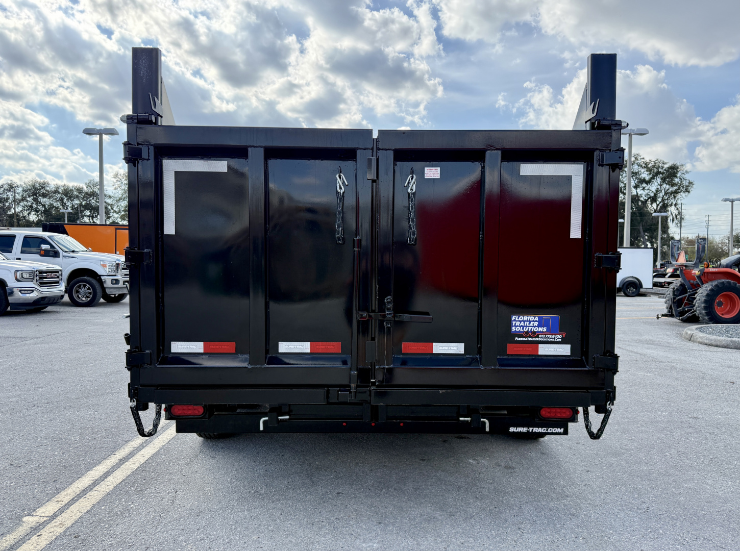 New 2025 Sure-Trac 82x16 HD Low Pro GN 16K 4' Sides Telescopic Dump Trailer