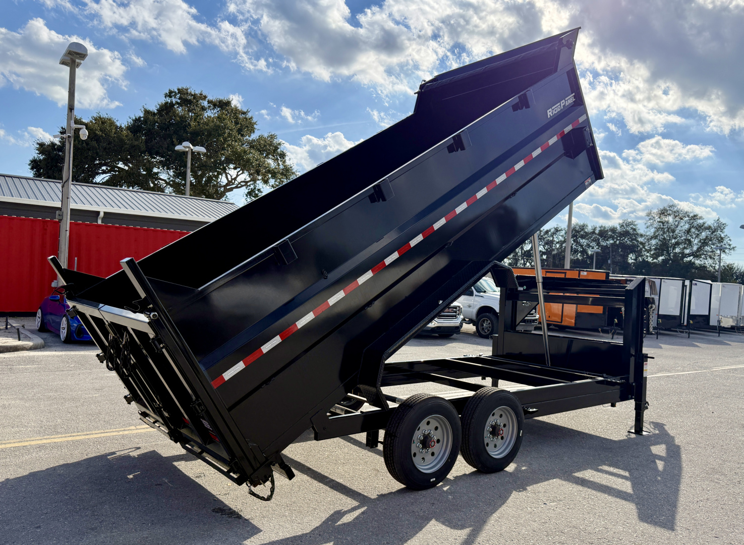 New 2025 Sure-Trac 82x16 HD Low Pro GN 16K 4' Sides Telescopic Dump Trailer