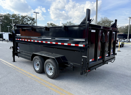 New 2025 Sure-Trac 82x16 HD Low Pro GN 16K 4' Sides Telescopic Dump Trailer