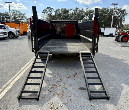 New 2025 Sure-Trac 82x16 HD Low Pro GN 16K 4' Sides Telescopic Dump Trailer