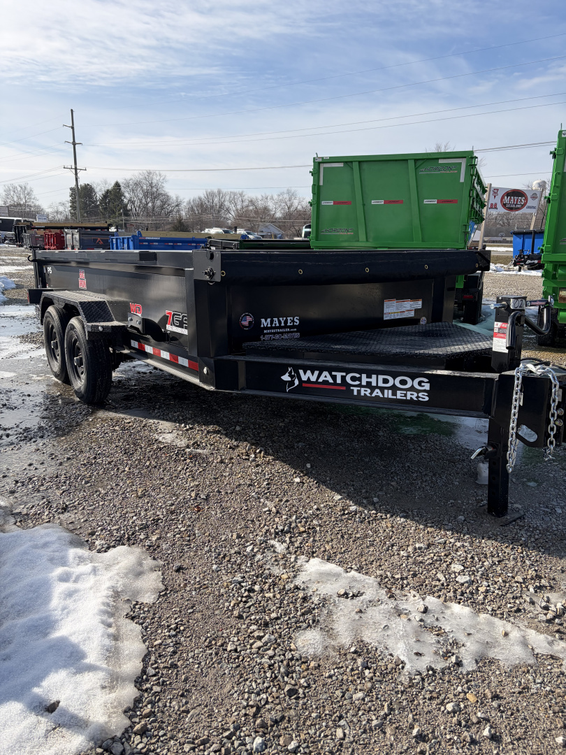 New 2026 Watchdog Trailers PD-14TA7 Dump Trailer TELESCOPIC 83X14 TA (GVW:14000) BLACK