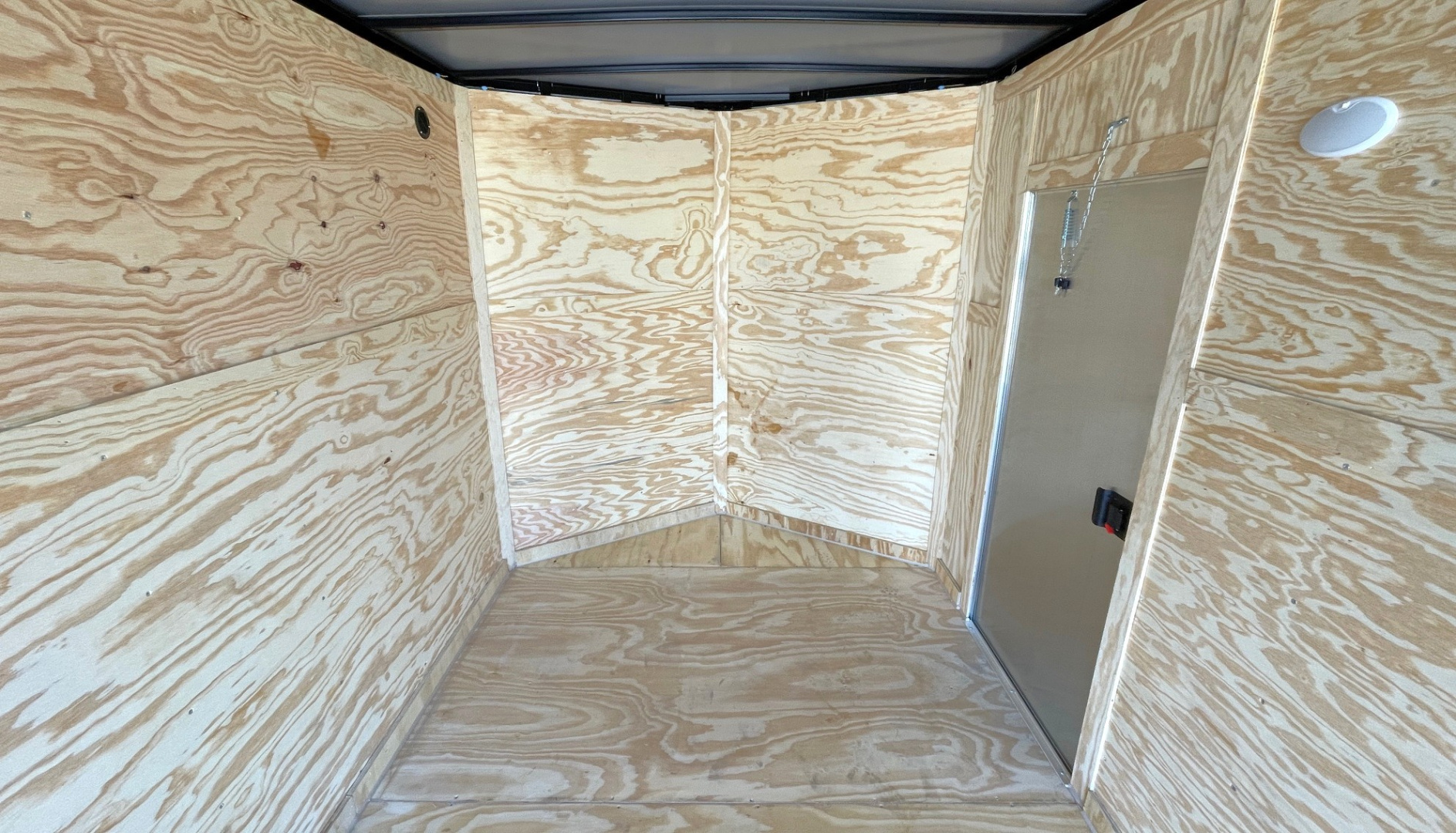 New 7x16 Silver Enclosed Cargo Trailer 7,000 GVWR: 7'Height, Ramp Door, Rear Light Spoiler, .080 Polycore