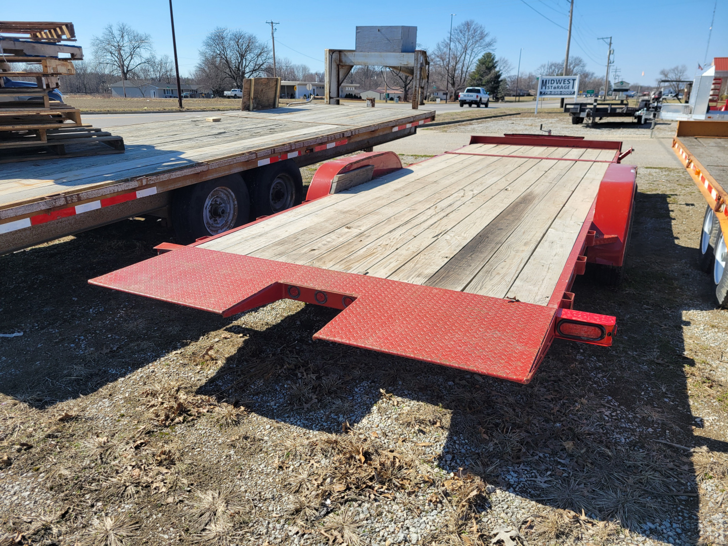 Used 2021 Barlow 7x18+4 Tilt Bed Equipment Trailer