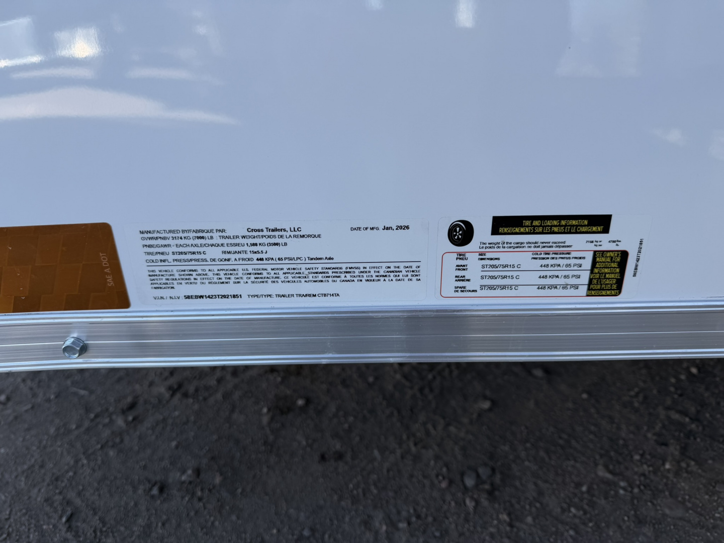 New 2026 Cross Trailers 7-14-1.5V Enclosed