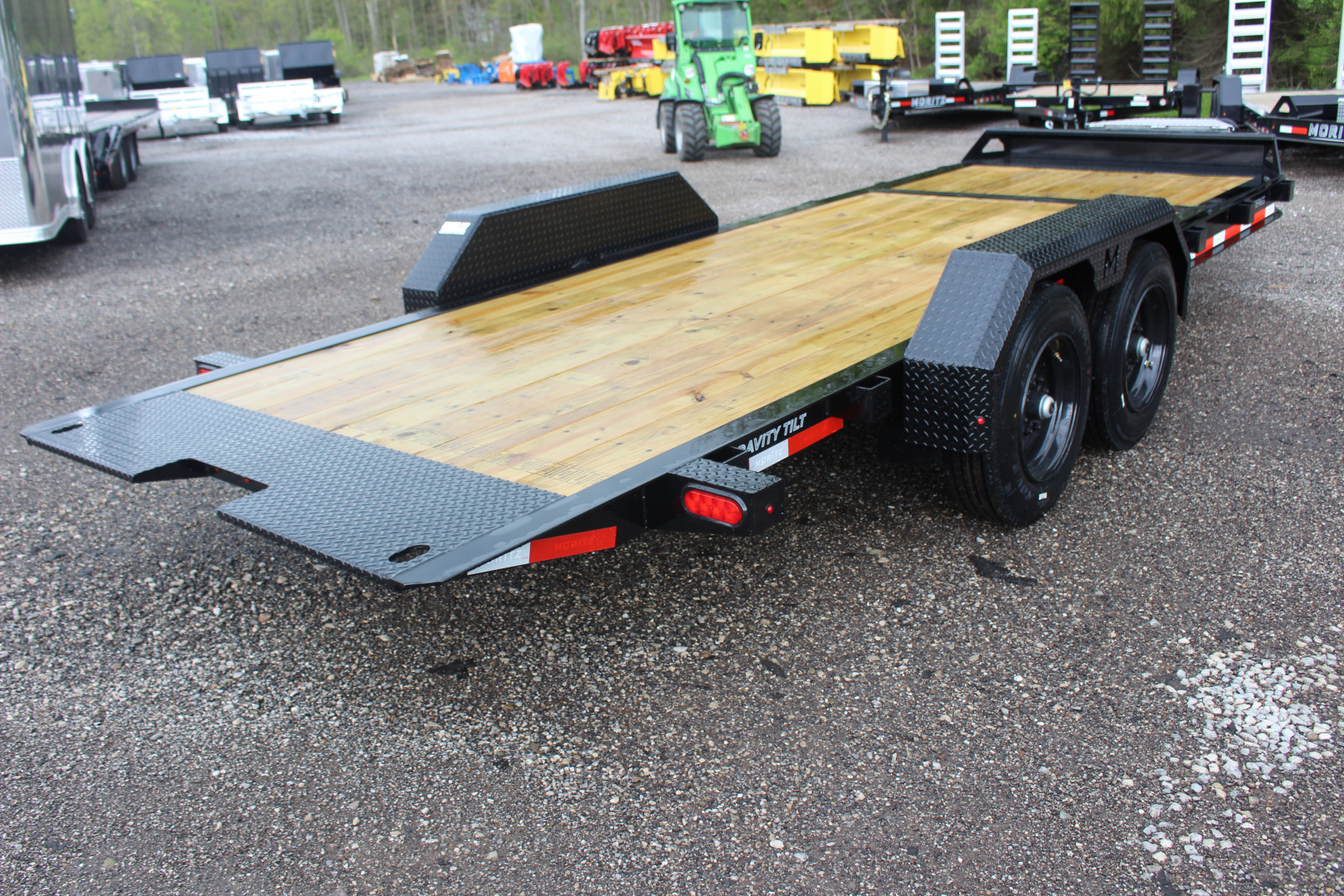 New 2026 Moritz 7' x 16' + 4' Low Pro - Gravity Tilt - Tilt Trailer - 16000# GVW