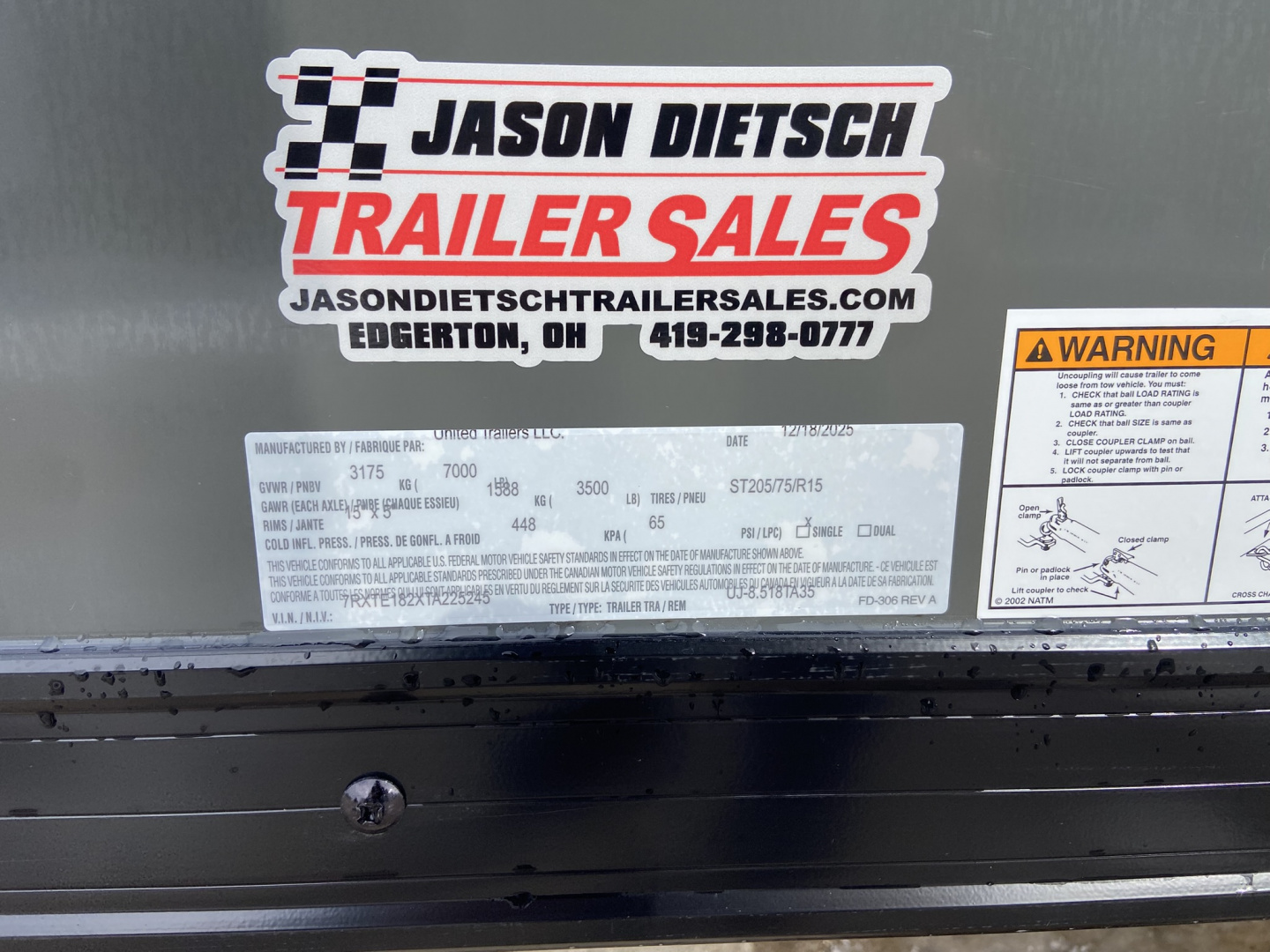 New 2026 United Trailers UJ Cargo / Enclosed Trailer 18'