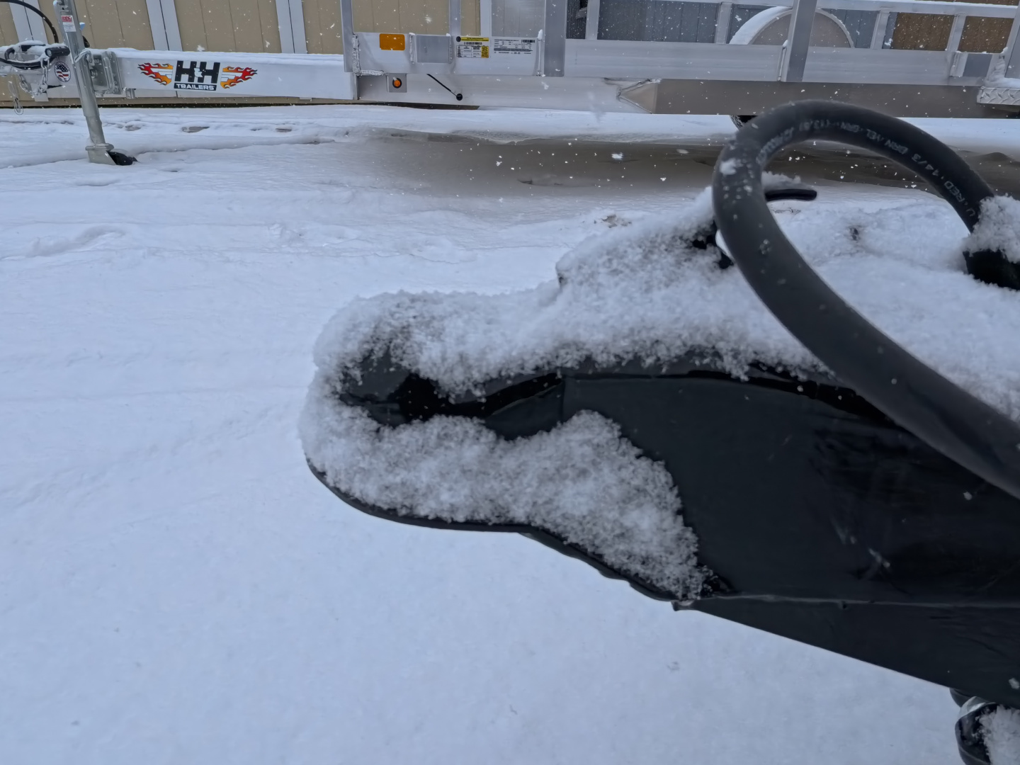 New 2026 H&H 82 x 14 Rail Side Utility -Tandem Axles with 7K GVWR, Ladder Style Gate/Ramp - Black