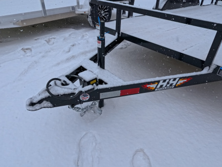 New 2026 H&H 82 x 14 Rail Side Utility -Tandem Axles with 7K GVWR, Ladder Style Gate/Ramp - Black