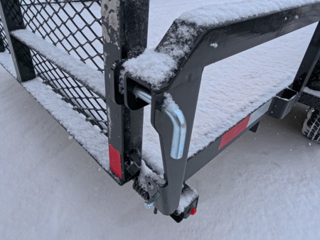 New 2026 H&H 82 x 14 Rail Side Utility -Tandem Axles with 7K GVWR, Ladder Style Gate/Ramp - Black