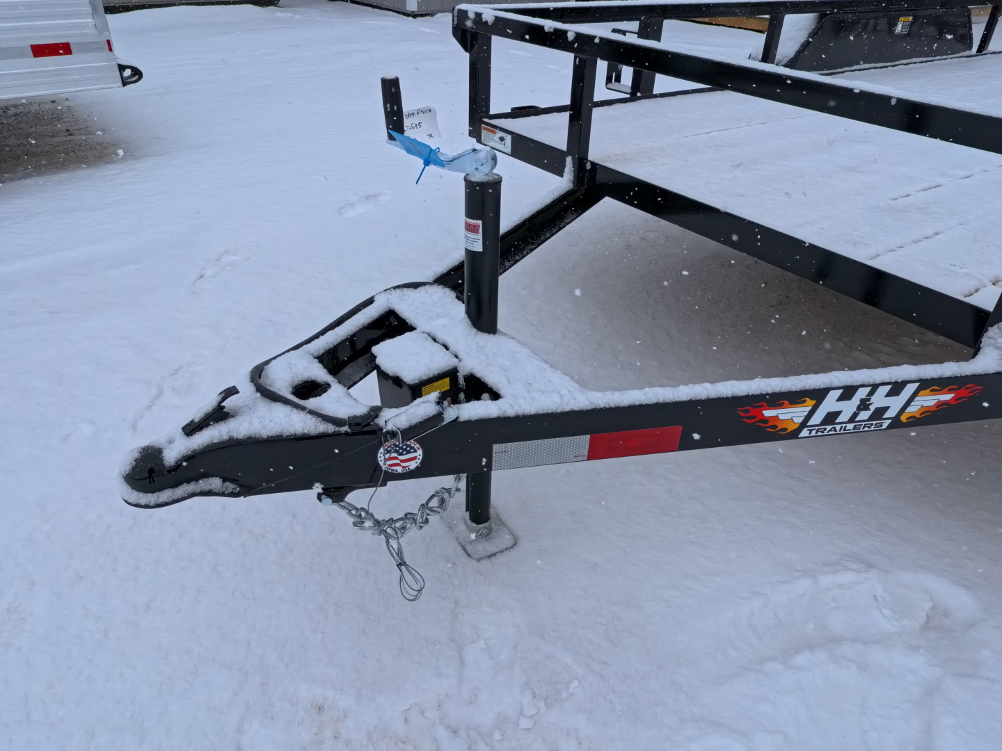 New 2026 H&H 82 x 14 Rail Side Utility -Tandem Axles with 7K GVWR, Ladder Style Gate/Ramp - Black