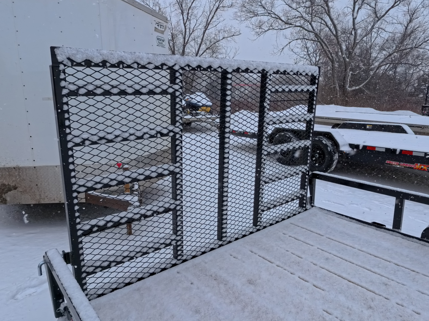 New 2026 H&H 82 x 14 Rail Side Utility -Tandem Axles with 7K GVWR, Ladder Style Gate/Ramp - Black