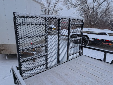 New 2026 H&H 82 x 14 Rail Side Utility -Tandem Axles with 7K GVWR, Ladder Style Gate/Ramp - Black