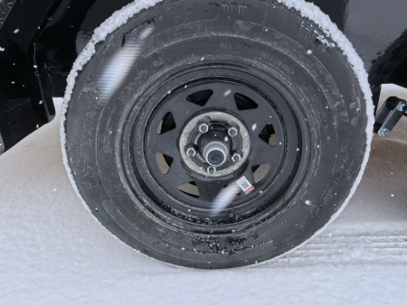 New 2026 H&H 82 x 14 Rail Side Utility -Tandem Axles with 7K GVWR, Ladder Style Gate/Ramp - Black