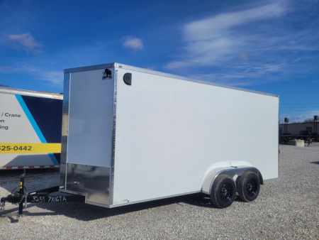 New 2026 Mammoth 7x16 TA Cargo / Enclosed Trailer, 7' interior height , 35k axles, .080 polycore exterior