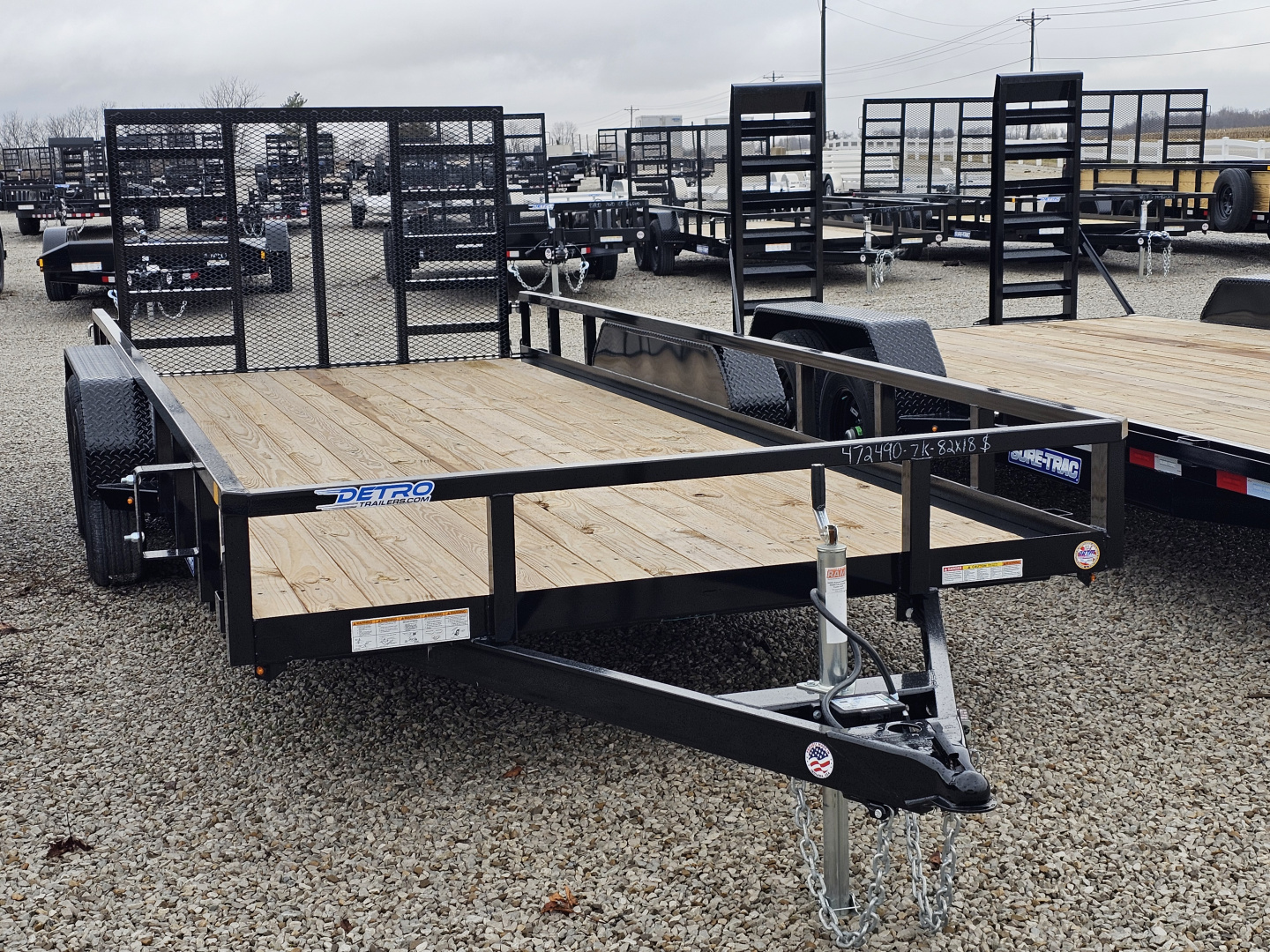 New 2026 Sure-Trac 7 x 18 7K Tube Top Utility Trailer