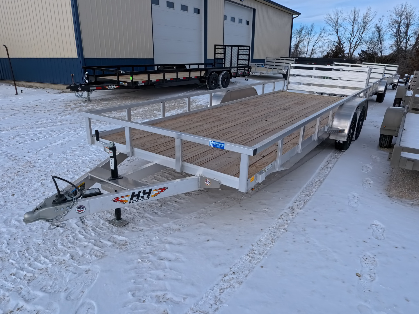 New 2026 H&H Trailers 82 x 20 Aluminum Rail Side Utility with 7K GVWR - Tandem Axles