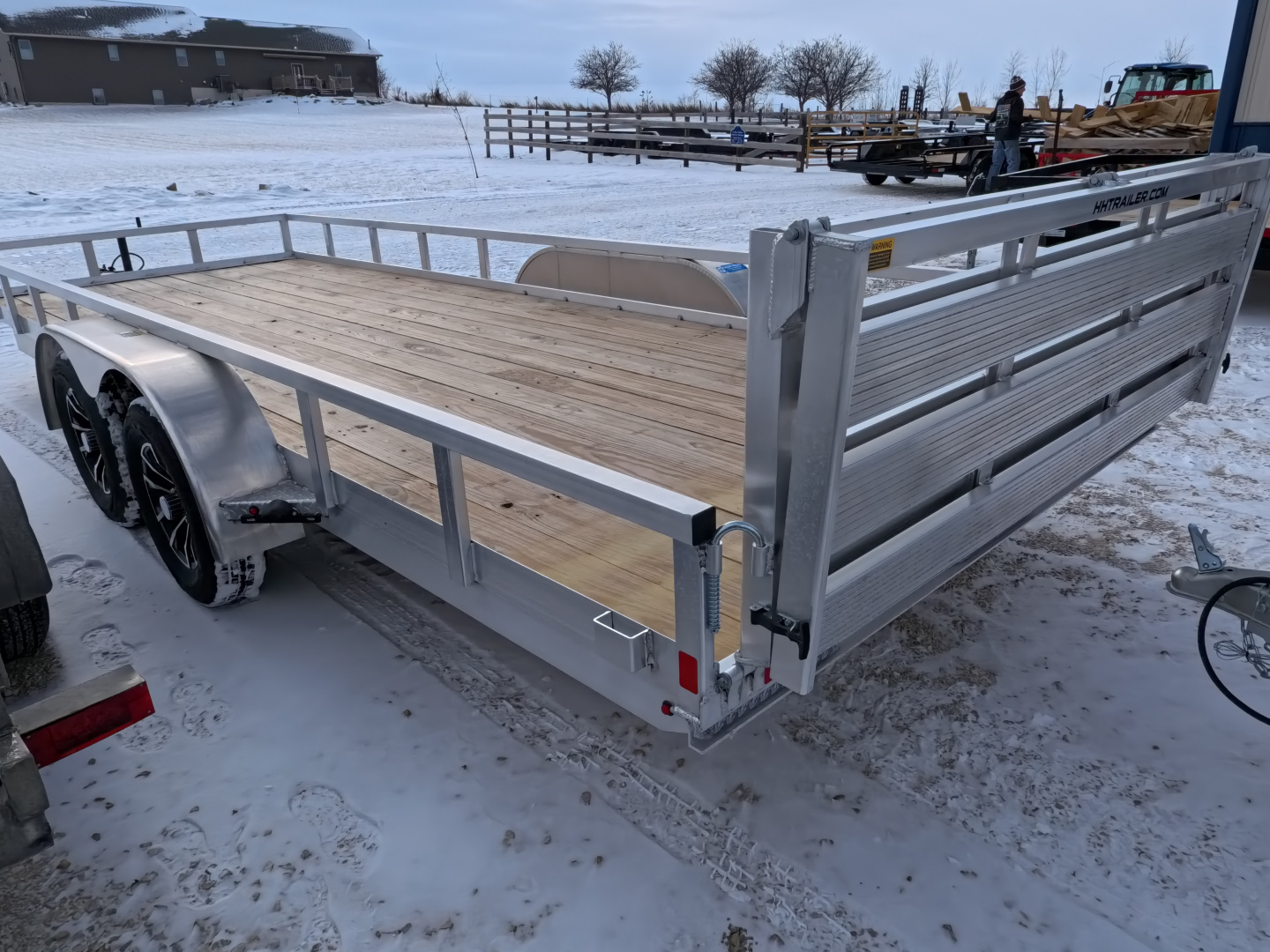 New 2026 H&H Trailers 82 x 20 Aluminum Rail Side Utility with 7K GVWR - Tandem Axles