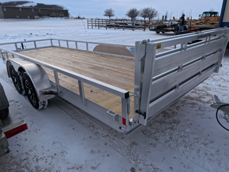 New 2026 H&H Trailers 82 x 20 Aluminum Rail Side Utility with 7K GVWR - Tandem Axles