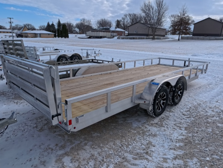 New 2026 H&H Trailers 82 x 20 Aluminum Rail Side Utility with 7K GVWR - Tandem Axles