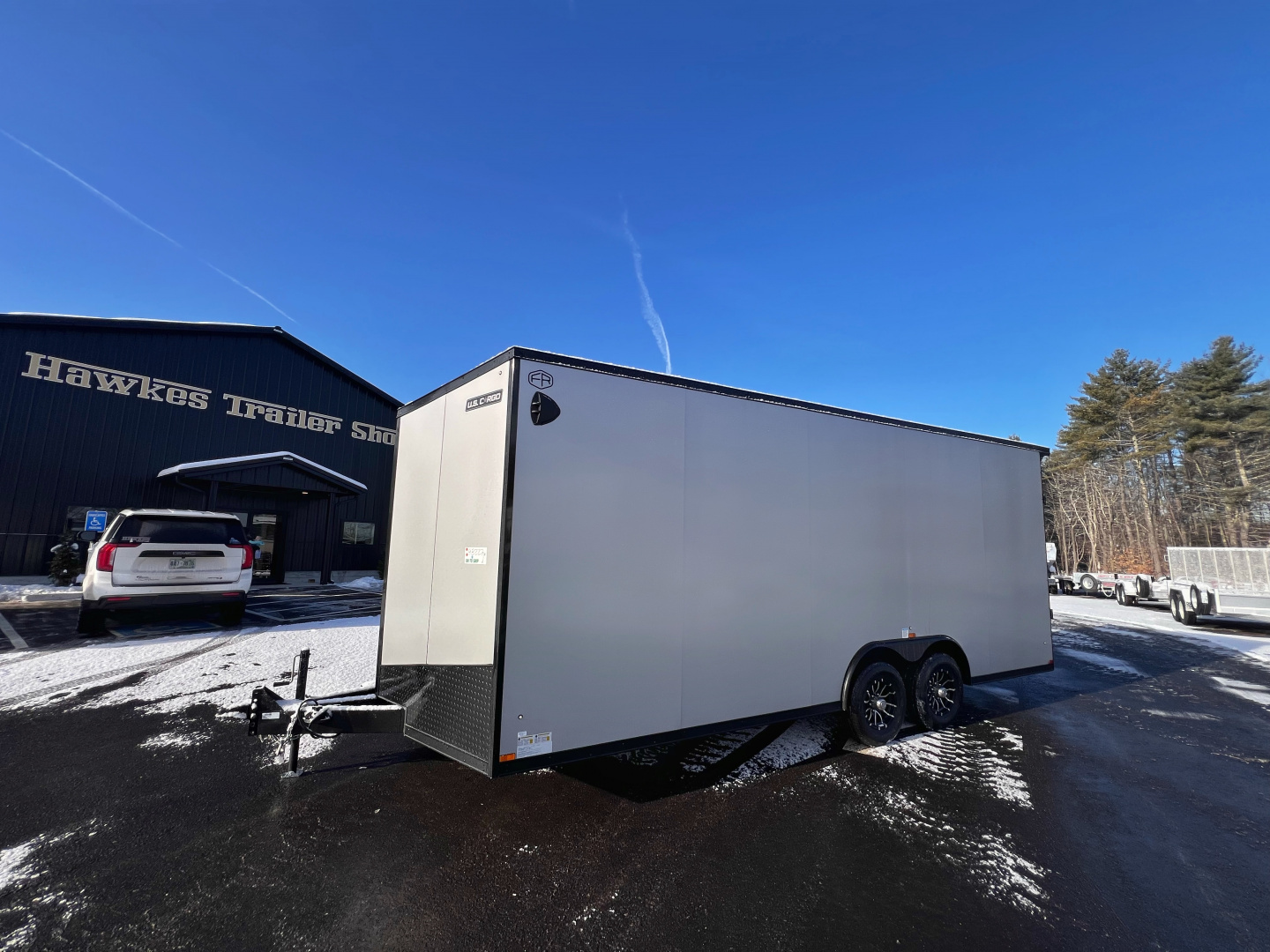 New 2026 US Cargo 8.5X20 + 3FT V nose/ 7'6" interior/ I-Beam frame/ Polycore/Blackout -9990gvw