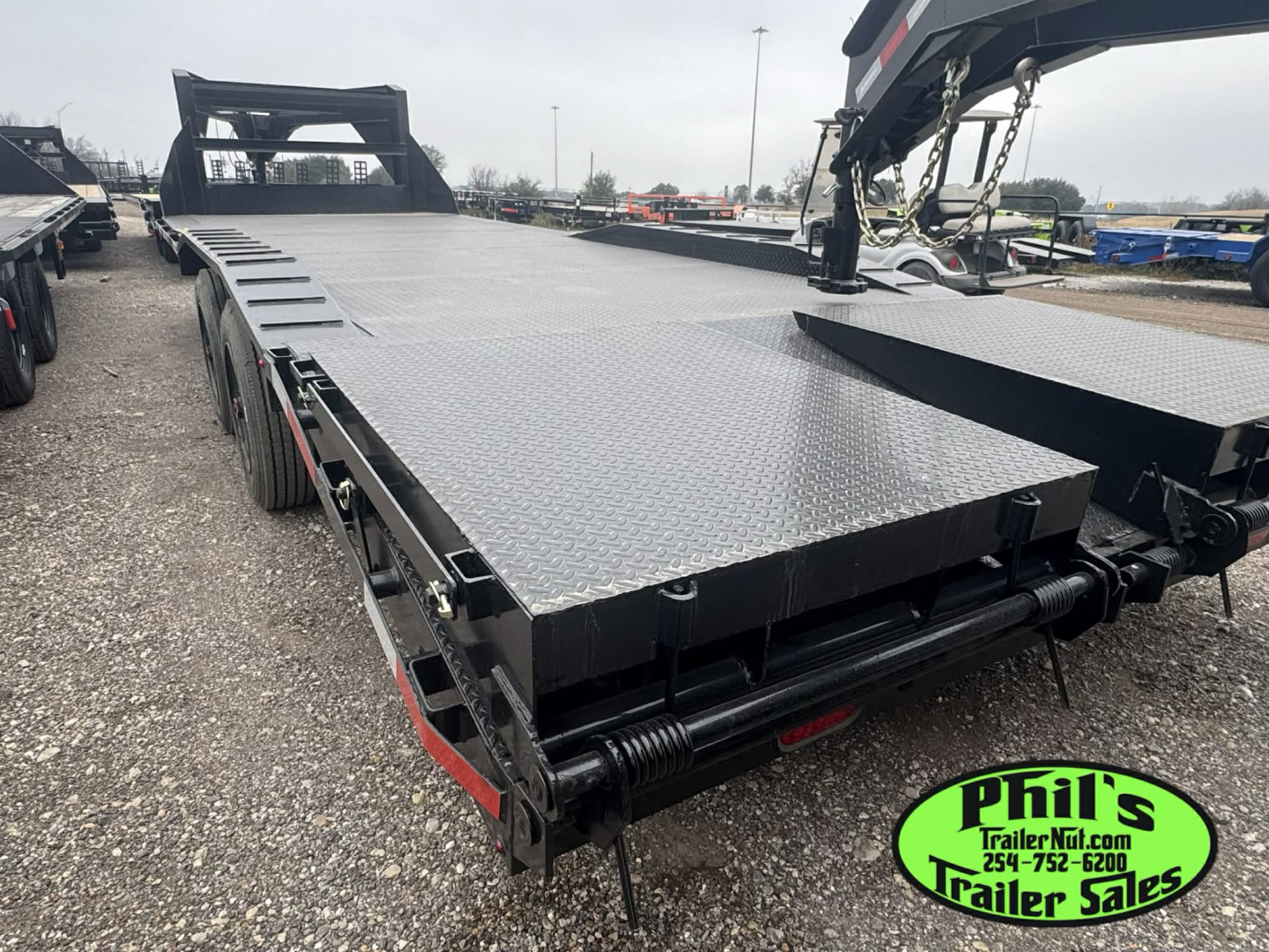 New Stanley Trailers 102X24 DRIVE OVER GOOSENECK 20K GVWR 10,000 AXLES MEGA RAMPS Equipment Trailer