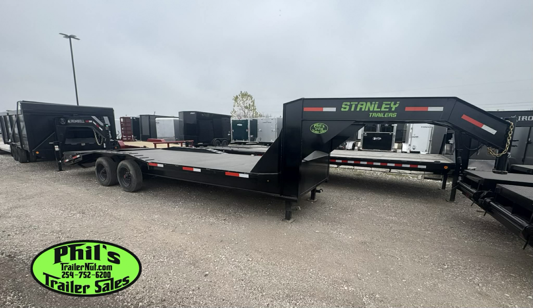 New Stanley Trailers 102X24 DRIVE OVER GOOSENECK 20K GVWR 10,000 AXLES MEGA RAMPS Equipment Trailer