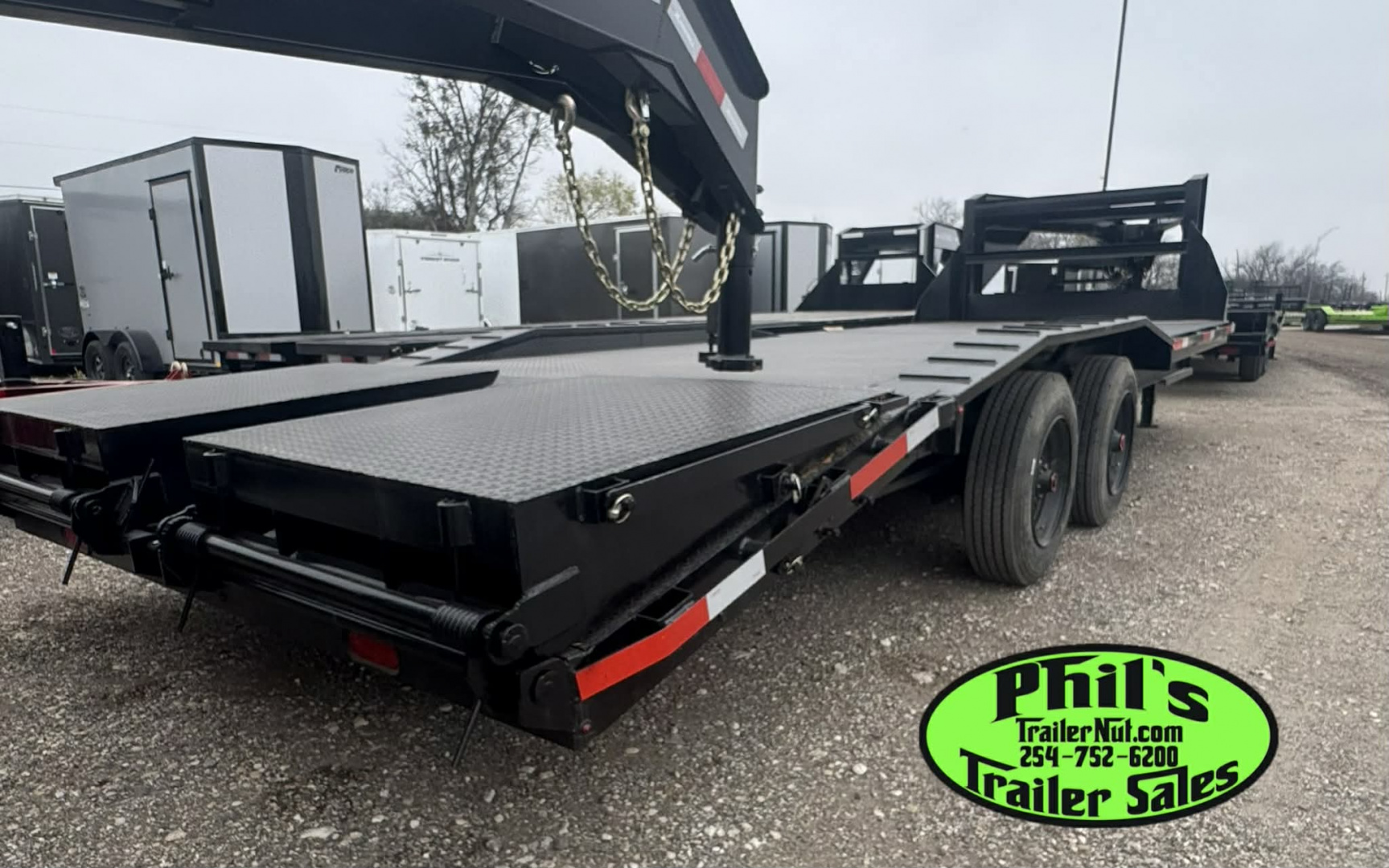 New Stanley Trailers 102X24 DRIVE OVER GOOSENECK 20K GVWR 10,000 AXLES MEGA RAMPS Equipment Trailer