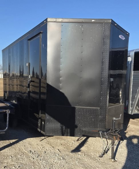 Used 2023 Freedom Trailers 7X16 V-Nose Cargo / Enclosed Trailer