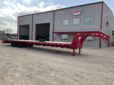 Used 2019 PJ 102 x40' GN Flatbed w/ Monster Ramps- LD