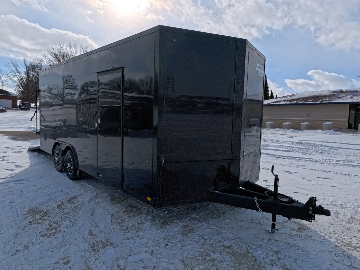 New 2026 Formula Trailers 8.5 x 20 x 7 Traverse Flat Top V-Nose Car Hauler 10k, Aluminum Rims, 16" OC Wall Posts, Composite Black, Extended Hitch with Coupler Cargo / Enclosed Trailer