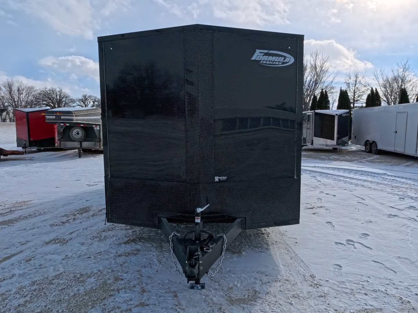 New 2026 Formula Trailers 8.5 x 20 x 7 Traverse Flat Top V-Nose Car Hauler 10k, Aluminum Rims, 16" OC Wall Posts, Composite Black, Extended Hitch with Coupler Cargo / Enclosed Trailer