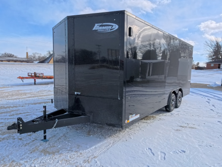 New 2026 Formula Trailers 8.5 x 20 x 7 Traverse Flat Top V-Nose Car Hauler 10k, Aluminum Rims, 16  OC Wall Posts, Composite Black, Extended Hitch with Coupler Cargo / Enclosed Trailer