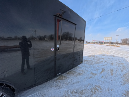 New 2026 Formula Trailers 8.5 x 20 x 7 Traverse Flat Top V-Nose Car Hauler 10k, Aluminum Rims, 16" OC Wall Posts, Composite Black, Extended Hitch with Coupler Cargo / Enclosed Trailer