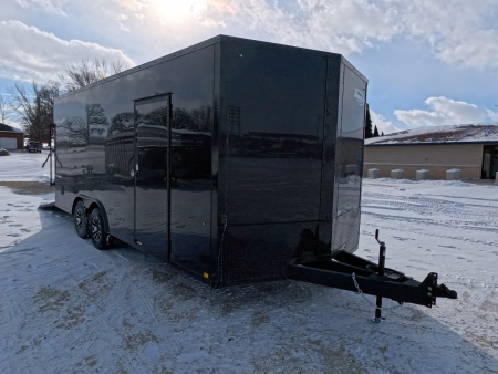 New 2026 Formula Trailers 8.5 x 20 x 7 Traverse Flat Top V-Nose Car Hauler 10k, Aluminum Rims, 16" OC Wall Posts, Composite Black, Extended Hitch with Coupler Cargo / Enclosed Trailer