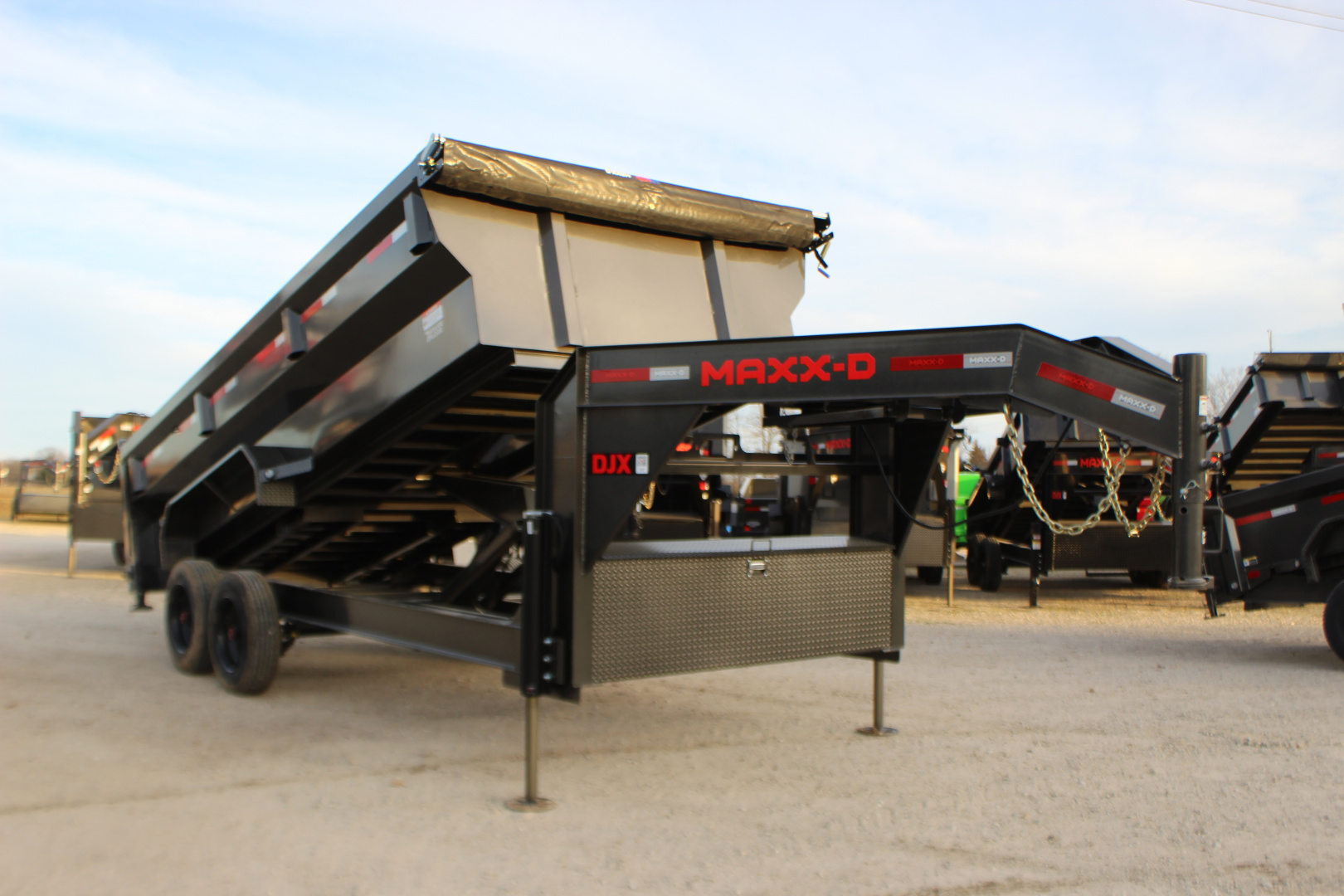 New 2026 MAXXD DJX 16' Gooseneck Dump Trailer