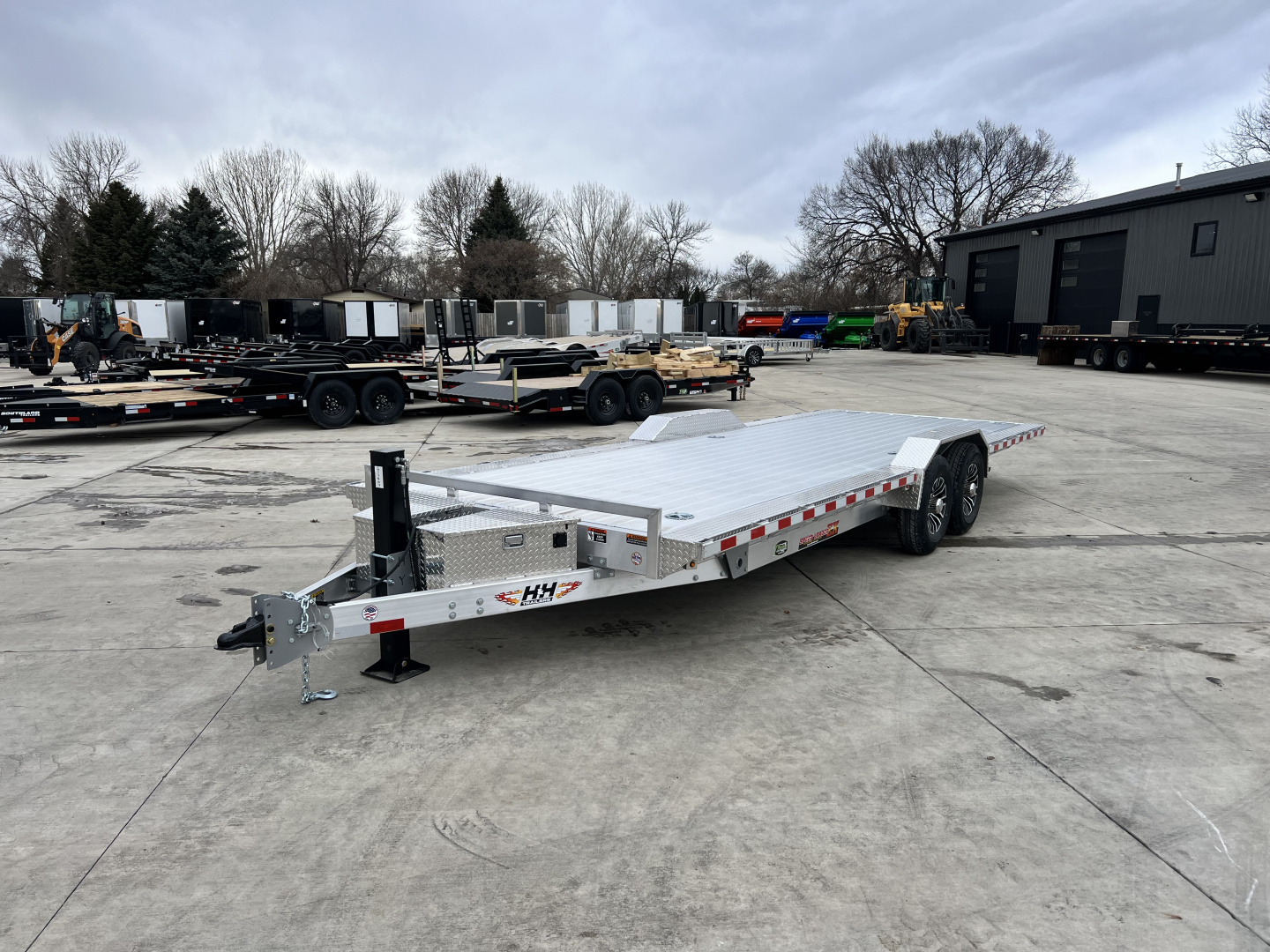 New NEW 2026 H&H Speedloader 14K 102" wide ALUMINUM 24’ POWER TILTbed flatbed Trailer