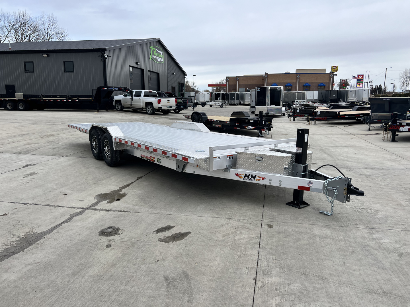 New NEW 2026 H&H Speedloader 14K 102" wide ALUMINUM 24’ POWER TILTbed flatbed Trailer