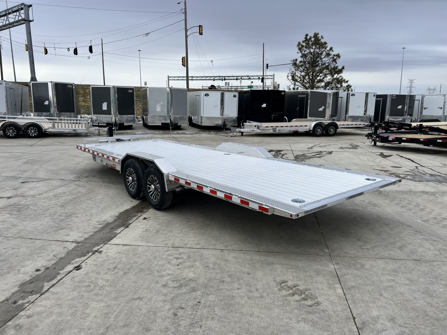 New NEW 2026 H&H Speedloader 14K 102" wide ALUMINUM 24’ POWER TILTbed flatbed Trailer