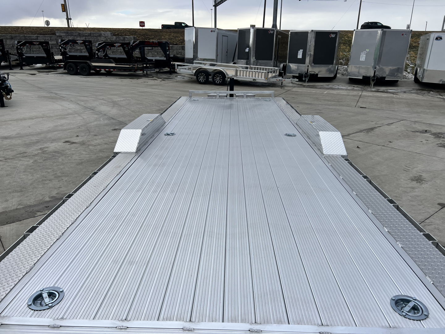 New NEW 2026 H&H Speedloader 14K 102" wide ALUMINUM 24’ POWER TILTbed flatbed Trailer