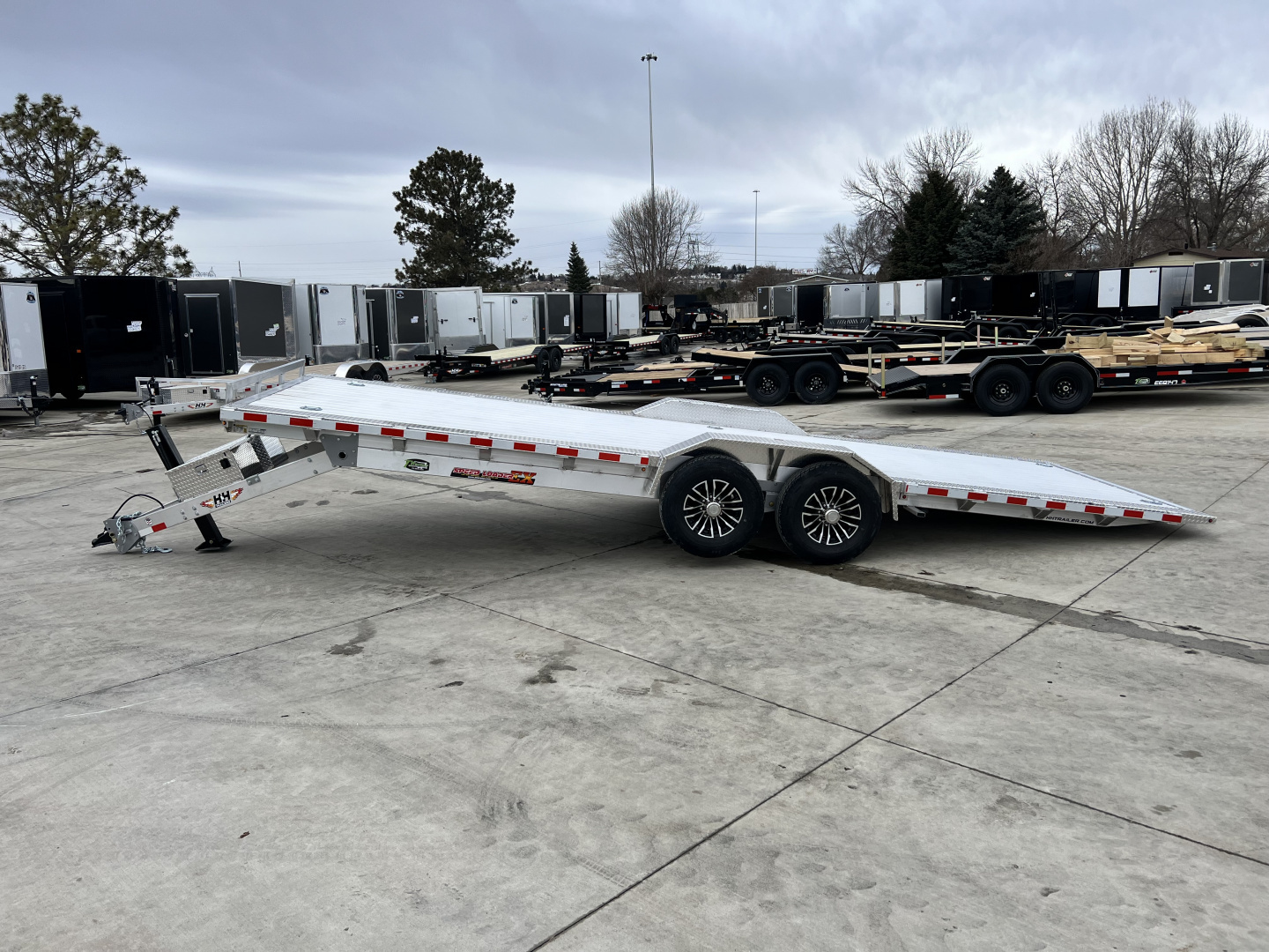 New NEW 2026 H&H Speedloader 14K 102" wide ALUMINUM 24’ POWER TILTbed flatbed Trailer