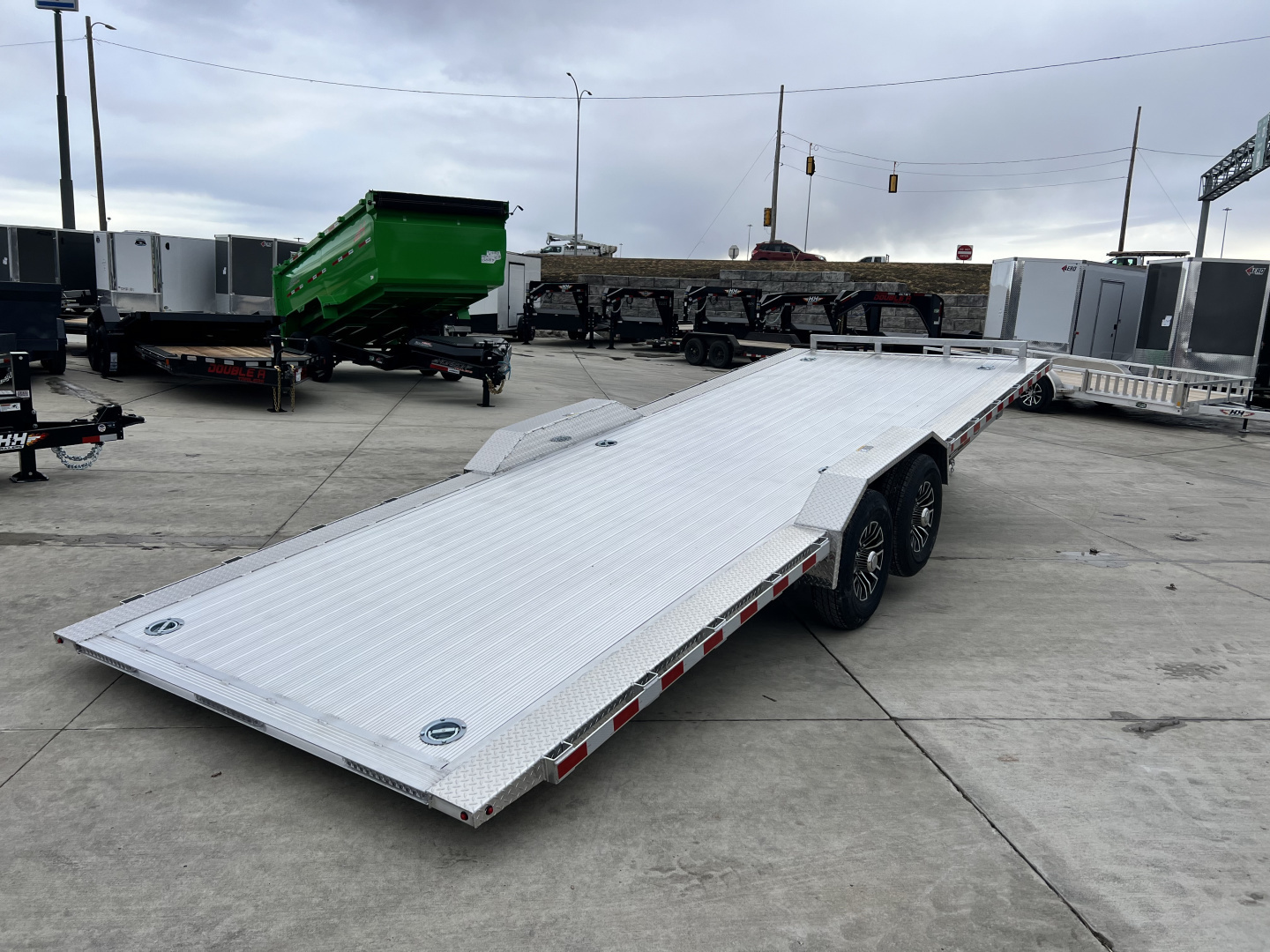 New NEW 2026 H&H Speedloader 14K 102" wide ALUMINUM 24’ POWER TILTbed flatbed Trailer